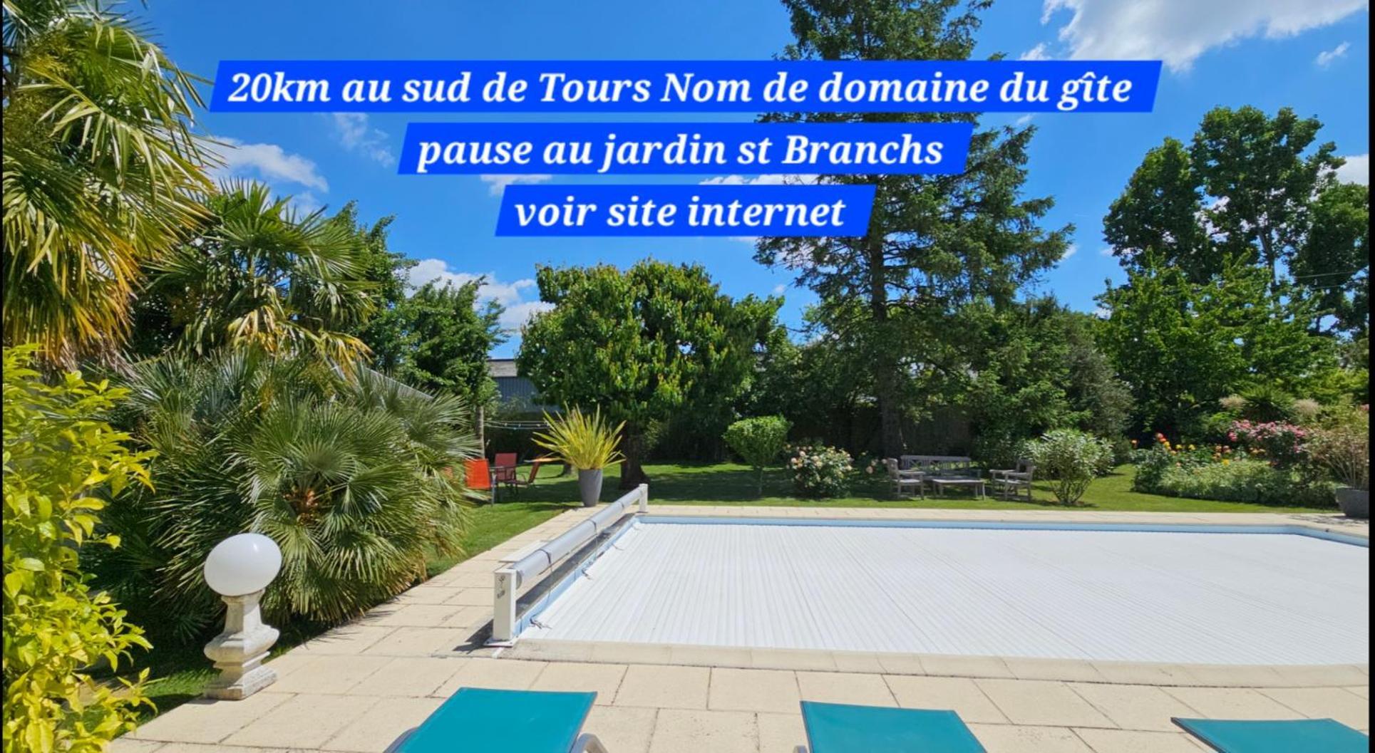 Gite Pause Au Jardin Piscine Chauffee Saint-Branchs Luaran gambar